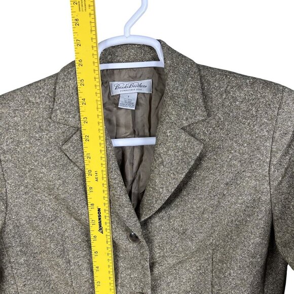 Brooks Brothers Womens 8 Wool Silk Blend Blazer USA Made Quiet Luxury Minimalist - Picture 11 of 15